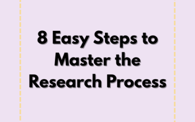 8 Easy Steps to Master the Research Process
