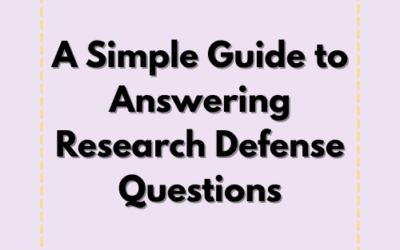 A Simple Guide to Answering Research Defense Questions