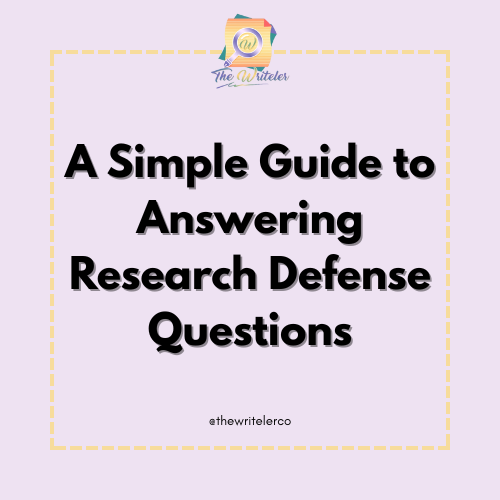 A Simple Guide to Answering Research Defense Questions