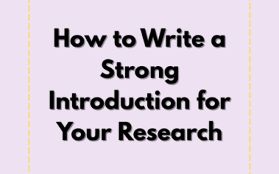 How to Write a Strong Introduction for Your Research