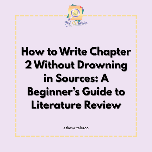 How to Write Literature Without Drowning in Sources