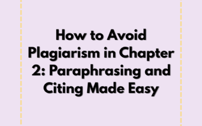 How to Avoid Plagiarism in Chapter 2