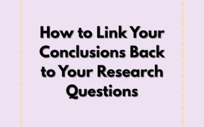 How to Link Your Conclusions Back to Your Research Questions