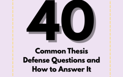 40 Common Thesis Defense Questions and How to Answer It